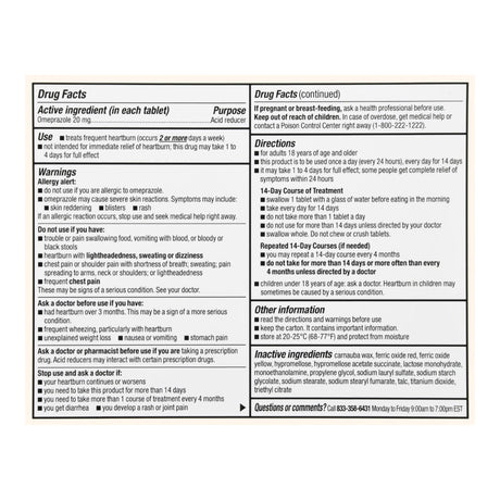 Antacid Foster & Thrive™ 20 mg Strength 20 mg Strength 42 per Box - BeHope