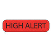 Pre-Printed Label MedVision® Caution Label Red Paper High Alert Black Alert Label 3/8 X 1-7/16 Inch - BeHope