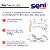 Unisex Adult Incontinence Brief Seni Classic Plus X-Large Disposable Moderate Absorbency