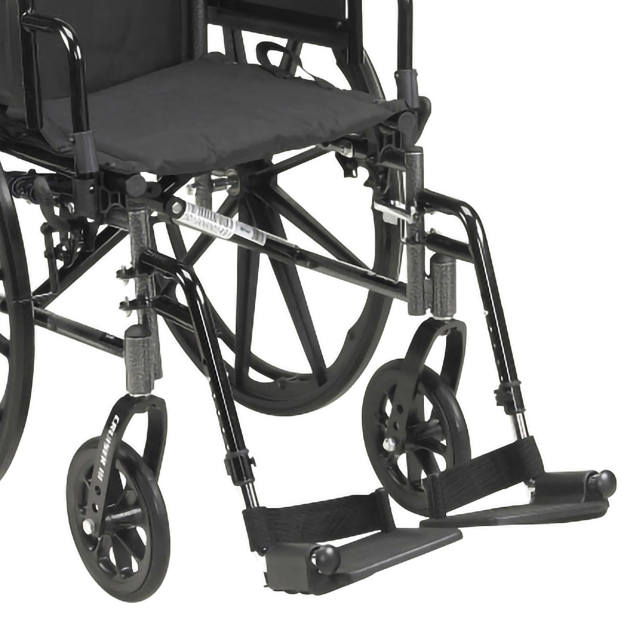 Lightweight Wheelchair McKesson Dual Axle Desk Length Arm Swing-Away Footrest Black Upholstery 20 Inch Seat Width Adult 300 lbs. Weight Capacity - BeHope