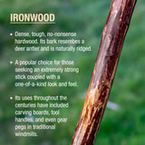 Walking Stick Brazos™ Free Form Wood 48 Inch Height Ironwood - BeHope