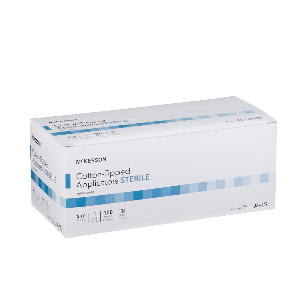 Swabstick McKesson Cotton Tip Wood Shaft 6 Inch Sterile 1 per Pack - BeHope