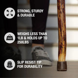 Walking Stick Brazos™ Free Form Wood 55 Inch Height Safari - BeHope