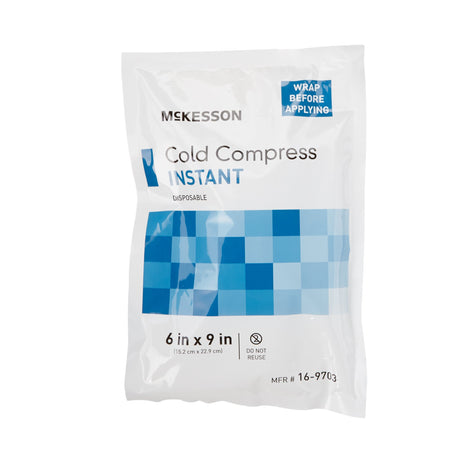 Instant Cold Pack McKesson General Purpose 6 X 9 Inch Plastic / Calcium Ammonium Nitrate / Water Disposable - BeHope