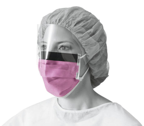 Procedure Mask With Eye Shield Medline Anti-fog Foam Astm Level 3 Earloops One Size Fits Most - Behope