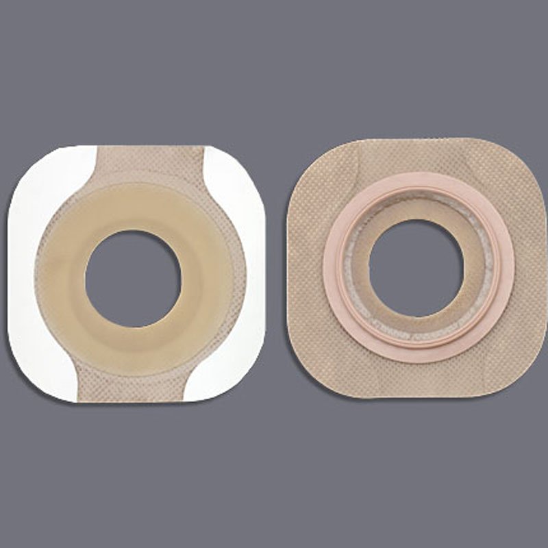 Ostomy Barrier New Image™ FlexWear™ Precut, Standard Wear Adhesive Tape 44 mm Flange Green Code System Hydrocolloid 7/8 Inch Opening - BeHope