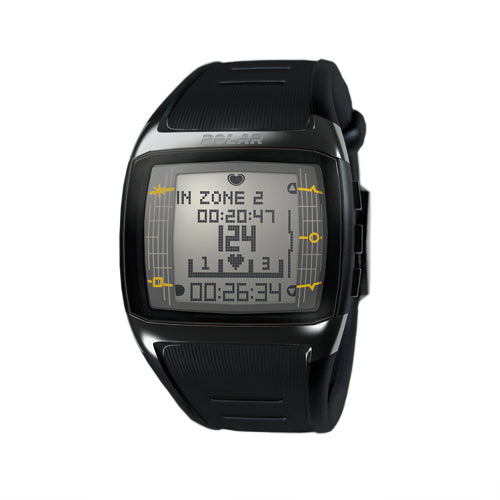 Moniteur de fréquence cardiaque Polar FT60M noir avec écran blanc pour homme