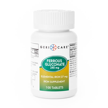 Mineral Supplement Geri-Care® Iron 240 mg Strength Tablet 100 per Bottle - BeHope