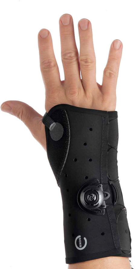 Wrist Brace with Boa® Exos® Thermoformable Polymer / Nylon Right Hand Black Small - BeHope