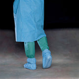 Shoe Cover Ankle Guard® One Size Fits Most Ankle High Nonskid Sole Blue NonSterile - BeHope