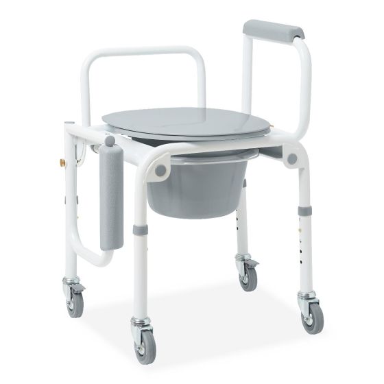 Medline Steel Drop-arm Commode