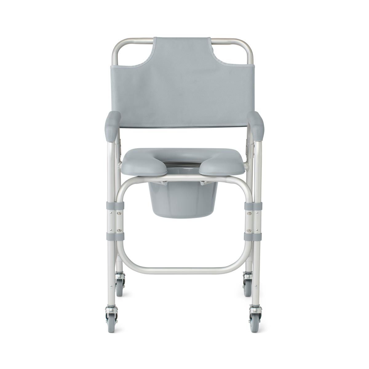 Medline Aluminum Padded  Shower Chair Commodes With Wheels