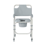 Medline Aluminum Padded  Shower Chair Commodes With Wheels
