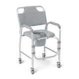 Medline Aluminum Padded  Shower Chair Commodes With Wheels