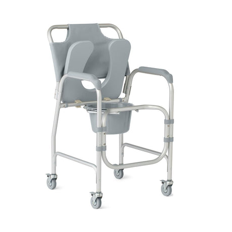 Medline Aluminum Padded  Shower Chair Commodes With Wheels