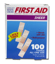 Adhesive Strip American White Cross® First Aid Plastic Tan 3/8 X 1-1/2 Inch Sterile - BeHope