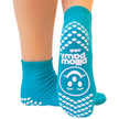Slipper Socks Pillow Paws® Single Imprint Terries™ Unisex Adult One Size Fits Most Single Tread Single Patient Use Teal - BeHope