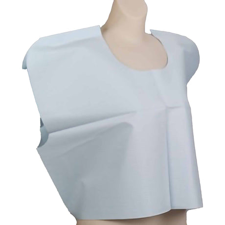 Exam Cape Tidi® Blue X-Large Front / Back Opening Without Closure Unisex Disposable - BeHope