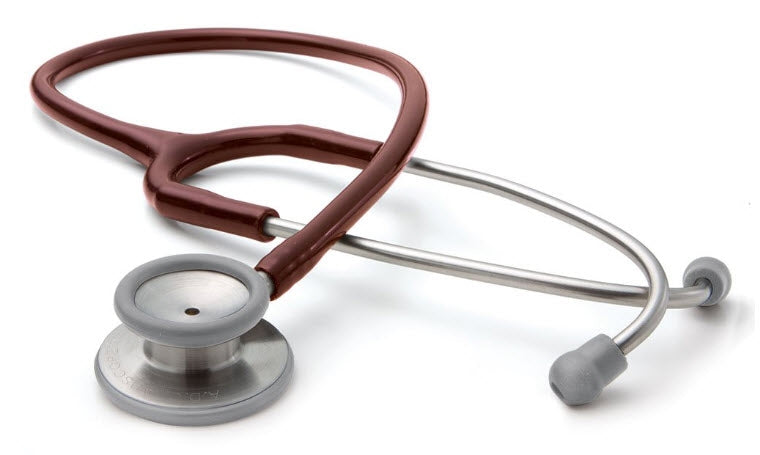 Clinician Stethoscope Adscope® 603 Burgundy 1-Tube 22 Inch Tube Double Sided Chestpiece - BeHope