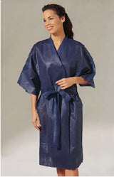 Patient Robe Tech Styles® Large / X-Large Dark Blue Disposable - BeHope