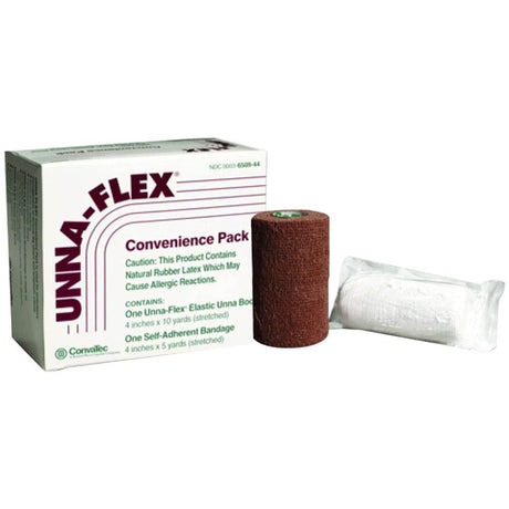 Unna Boot Stretch / Self-Adherent Bandage Unna-Flex® Zinc Oxide 4 Inch X 10 Yard / 4 Inch X 5 Yard - BeHope