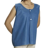 Exam Vest Blue One Size Fits Most Front Opening Snap Closure Unisex Disposable - BeHope