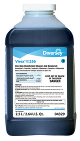 Surface Disinfectant Cleaner Diversey™ Virex® II 256 Quaternary Based J-Fill® Dispensing Systems Liquid Concentrate 2.5 Liter Bottle Mint Scent NonSterile - BeHope