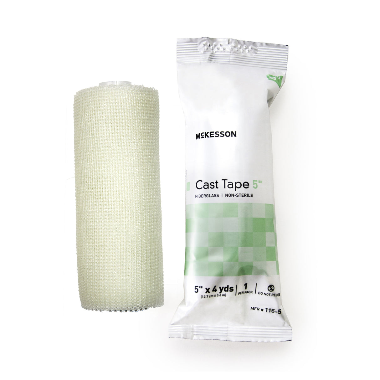 Cast Tape McKesson 5 Inch X 12 Foot Fiberglass White - BeHope