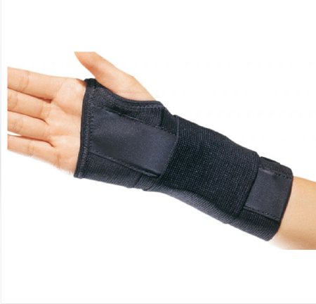 Wrist Brace ProCare® CTS Contoured Aluminum / Cotton / Elastic Right Hand Black Large - BeHope