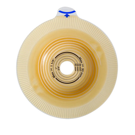 Ostomy Barrier Assura® Trim to Fit, Extra Extended Wear Spiral Adhesive 50 mm Flange Red Code System Synthetic Resin 5/8 to 1-5/16 Inch Opening - BeHope