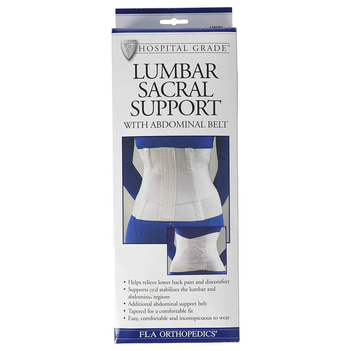 Back Support FLA Orthopedics® Standard 3X-Large Hook and Loop Closure 49 to 52 Inch Hip Circumference 10 Inch Height Adult - BeHope