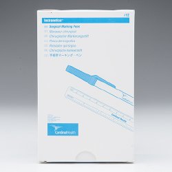 Skin Marker with Ruler Cardinal Health™ Gentian Violet Ink Sterile Wide Barrel Regular Tip - BeHope