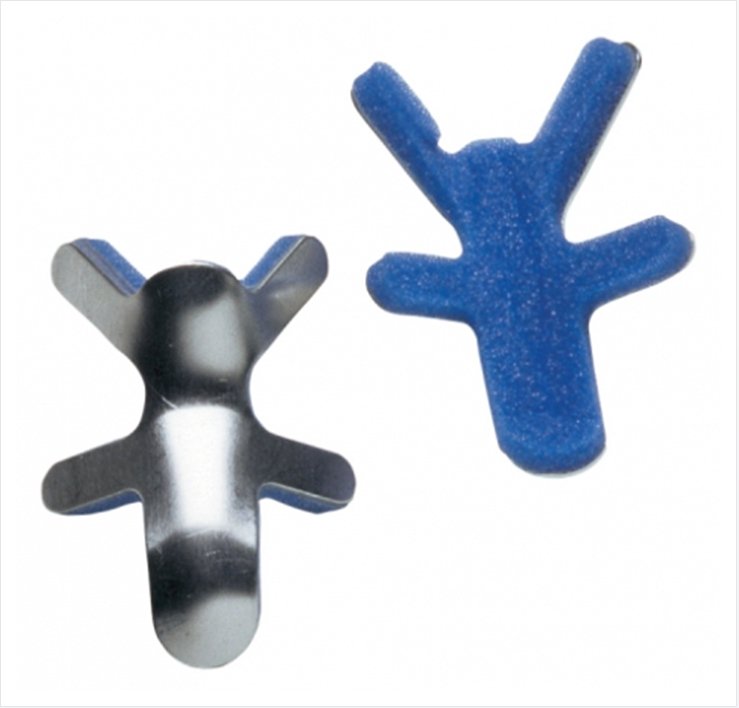 Finger Splint ProCare® Adult Small Bendable Prong Closure Left or Right Hand Blue / Silver - BeHope