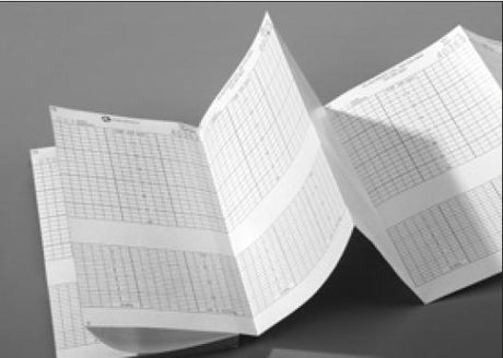Recording Chart Paper Vital Signs® Z-Fold Red Grid - BeHope
