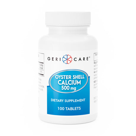 Joint Health Supplement Geri-Care® Oyster Shell 500 mg Strength Tablet 100 per Bottle - BeHope