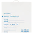 Patient Belongings Bag McKesson 4 X 20 X 20 Inch Polyethylene Snap Closure White - BeHope