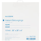 Patient Belongings Bag McKesson 4 X 20 X 20 Inch Polyethylene Snap Closure White - BeHope