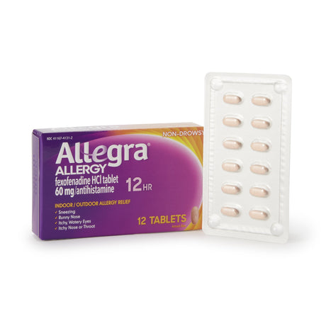 Allergy Relief Allegra® 60 mg Strength Tablet 12 per Box - BeHope