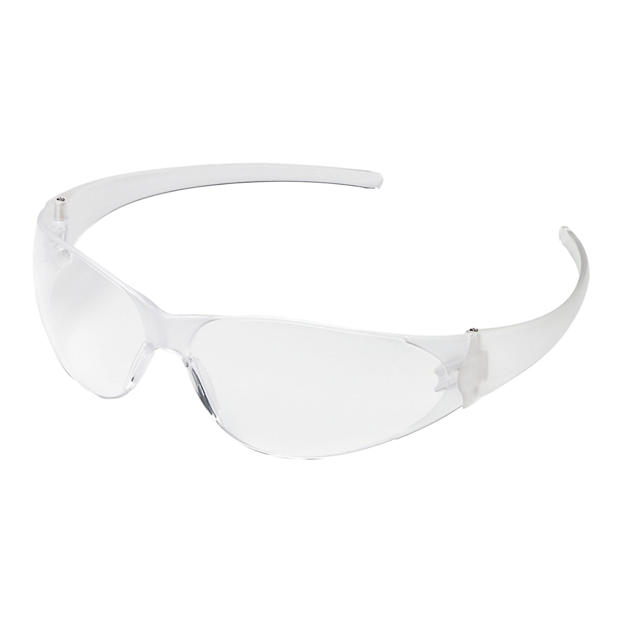 Safety Glasses Checkmate® Flexible Bayonet Temple Clear Tint Polycarbonate Lens Clear Frame Over Ear One Size Fits Most - BeHope