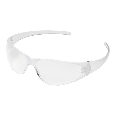 Safety Glasses Checkmate® Flexible Bayonet Temple Clear Tint Polycarbonate Lens Clear Frame Over Ear One Size Fits Most - BeHope
