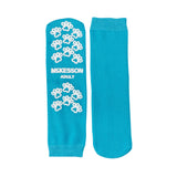 Slipper Socks McKesson Terries™ Unisex Adult Large Single Tread Single Patient Use Teal - BeHope