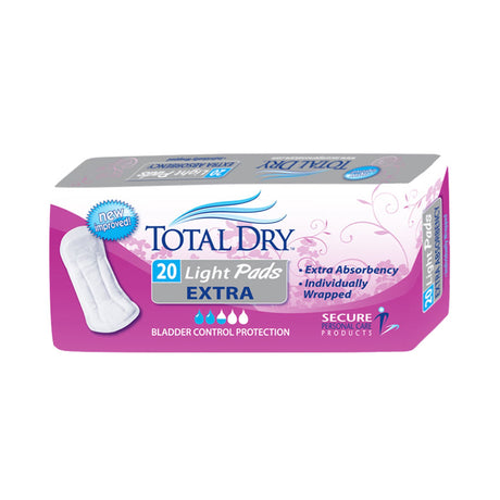 Bladder Control Pad TotalDry™ 11 Inch Length Light Absorbency Polymer Core Regular - BeHope