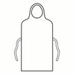 General Purpose Apron One Size Fits Most Bib Style White Disposable - BeHope