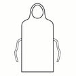 General Purpose Apron One Size Fits Most Bib Style White Disposable - BeHope