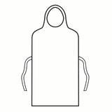 General Purpose Apron One Size Fits Most Bib Style White Disposable - BeHope