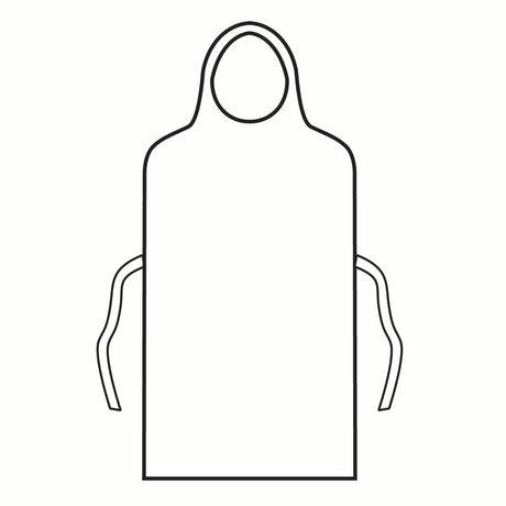 General Purpose Apron One Size Fits Most Bib Style White Disposable - BeHope