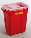 Sharps Container BD™ Red Base 18-1/2 X 17-3/4 X 11-3/4 Inch Vertical Entry 9 Gallon - BeHope