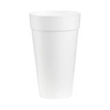 16 Oz. Styrofoam Drinking Cup White Disposable - Behope