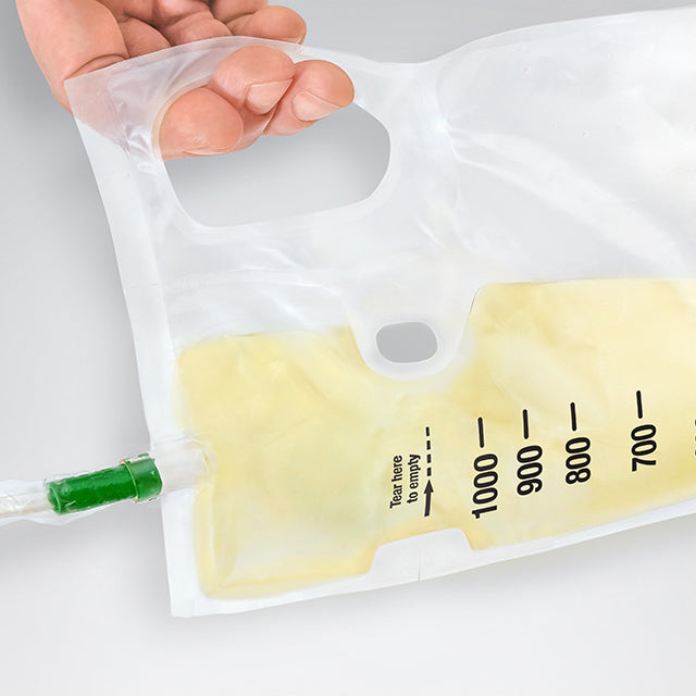 Vapro Plus F-style Touch-free Hydrophilic Intermittent Catheter With Collection Bag - Straight Tip, 16in, Box of 30