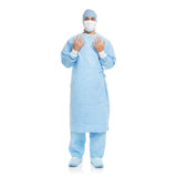Surgical Gown with Towel Aero Blue X-Large / X-Long Blue Sterile AAMI Level 3 Disposable - BeHope